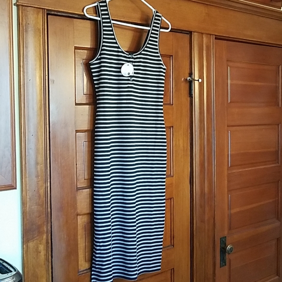 Lulus Dresses & Skirts - Black and white striped Lulu's tank dress